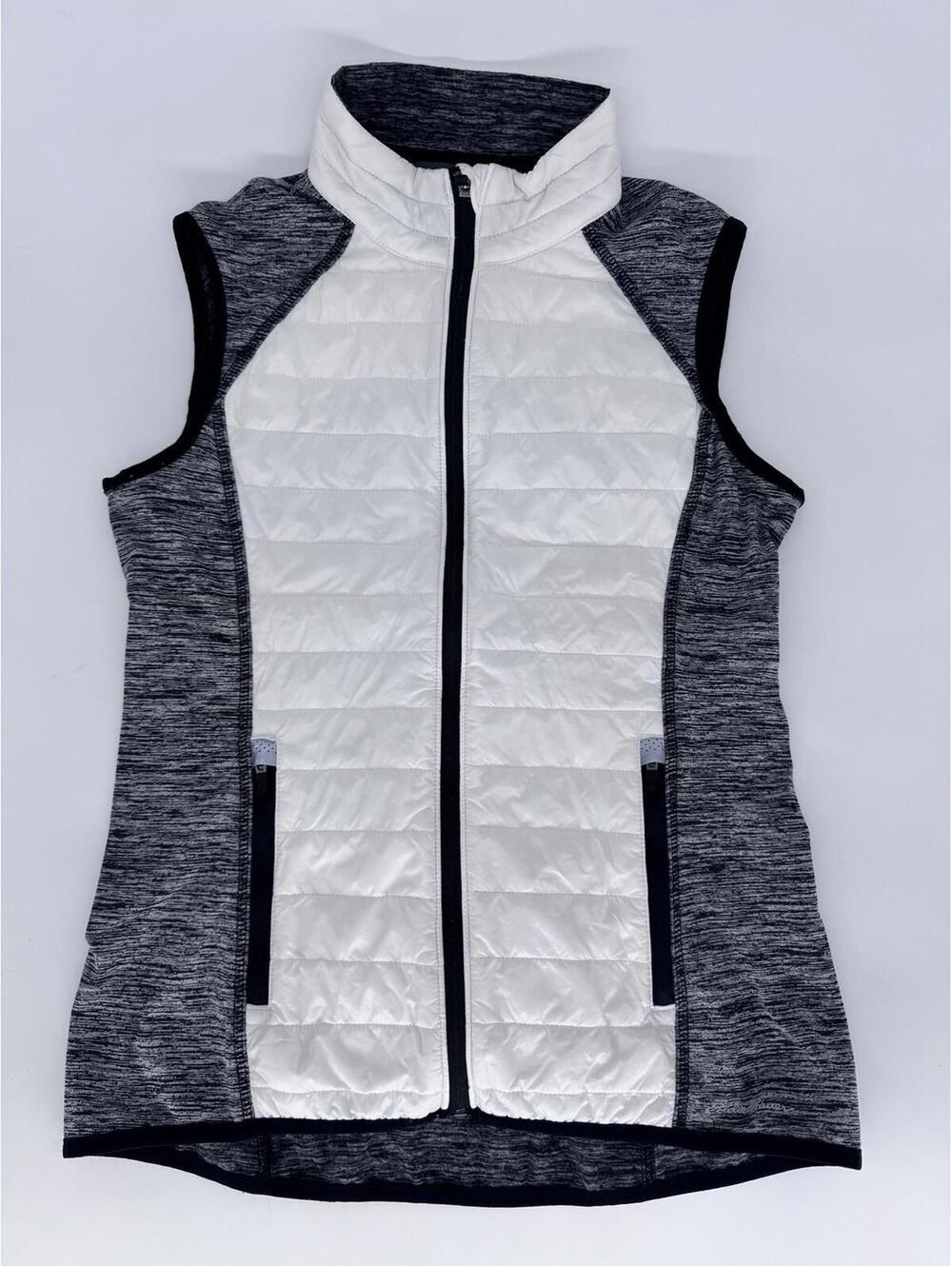 Women's Vest Eddie Bauer Primaloft Lightweight Size Small Full Zip Pockets White